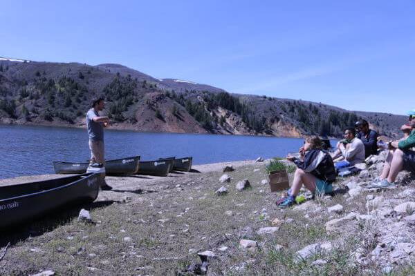 Lecture at lake